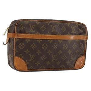 LOUIS VUITTON Monogram Compiegne 28 Clutch Bag M51845 LV Auth 148657